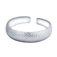 Fedora斐达罗 32克足银手镯 时尚宽面开口女款银镯 s990足银手镯SBSY990105