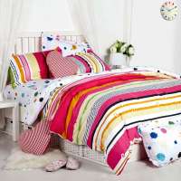 多喜爱全棉斜纹印花四件套糖果布拉格1.8m床单
