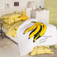 多喜爱全棉斜纹四件套香蕉达人1.8m床单