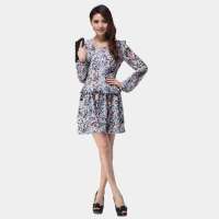 ZIMMUR 2012女装 秋冬新款知性淑女低腰连衣裙Z12QQA574BC XL