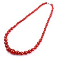 千美物语 天然红玛瑙项链 优雅塔链