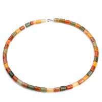 千美物语 彩色天然福禄寿筒形项链(附权威鉴定证书)