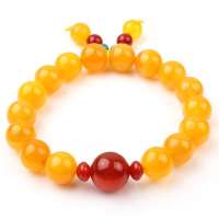 千美物语 时尚魅力天然黄玛瑙圆珠手链