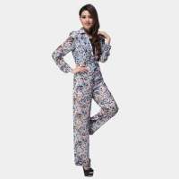 ZIMMUR 2012女装 秋冬新款中腰翻领雪纺休闲裤 Z12QKA087BC L