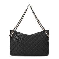 NUCELLE纽芝兰正品女包巴黎畅想经典羊皮单肩斜跨两用包 047黑色