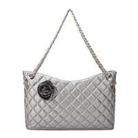 NUCELLE纽芝兰正品女包巴黎畅想经典羊皮单肩斜跨两用包 047银灰