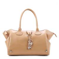 NUCELLE纽芝兰正品女包蝶舞心上牛皮单肩包 128卡其