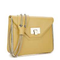 NUCELLE纽芝兰正品女包流光美影牛皮单肩女包 210摩登黄