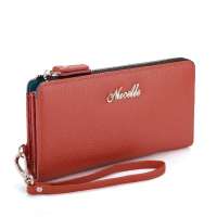 NUCELLE纽芝兰正品女包尚品系列女士牛皮钱包 070053橘红