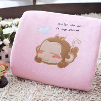 悠嘻猴 慢回弹太空记忆棉腰靠垫 办公汽车护腰靠垫 粉色款