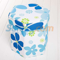 多样屋摩洛哥六角收纳凳/蓝/幸运草TA510802015ZZ