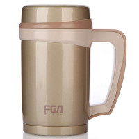 富光琥珀真空办公杯 米黄色