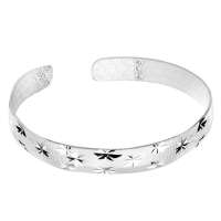 张银匠饰品 s990纯银开口手镯 满天星辰 约20g