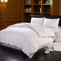 玛克家纺纯棉95%纯白鸭绒冬都羽绒被220*240cm(白色)