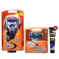 吉列锋隐刀架+4刀头送20ml控油矿物洗面泥