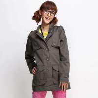 唐狮 女水洗棉风衣11132105449951204(橄榄绿M)