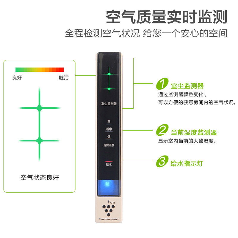 夏普(Sharp)空气净化器 KC-WB2-W 卧室除甲醛 除菌 除异味 加湿除尘 空净
