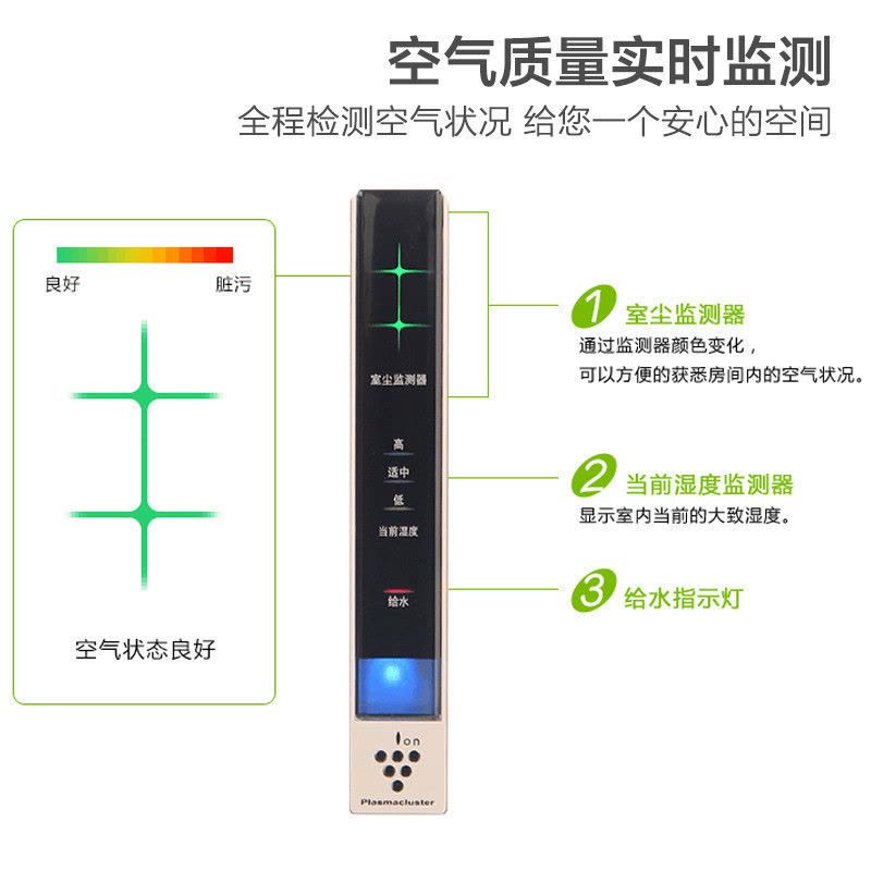 夏普(Sharp)空气净化器 KC-WB2-W 卧室除甲醛 除菌 除异味 加湿除尘 空净图片