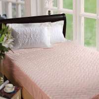 富安娜立体水波纹保暖床垫粉色150*200