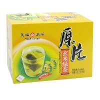 天福茗茶原片玄米绿茶/日本蒸青工艺清醇爽口(54克铝箔袋装)*4