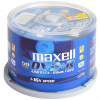 麦克赛尔刻录盘片DVD+R 16X 50片筒装