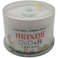 麦克赛尔刻录盘片DVD+R 16X 50片(白版面)