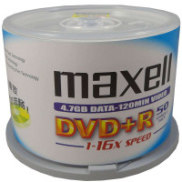 麦克赛尔刻录盘片DVD+R 16X 50片(蓝版面)