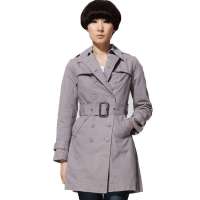 唐狮 女双排扣风衣11032105411220302(天灰XS)