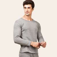 红豆保暖内衣中等加厚加绒暖舒绒纯色男/女士情侣圆领套装浅麻灰（170/95）wn595