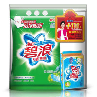 碧浪自然清新洗衣粉1千克捆绑洗衣皂118克