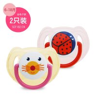 飞利浦新安怡 宝宝卡通动物安抚奶嘴(6-18个月)SCF182-24 颜色随机