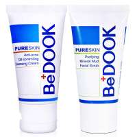 BEDOOK比度克控油去角质套装 抗痘控油洁面膏60g+祛角质净肤矿泥60g
