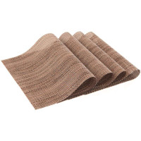 伊司达古铜色条形编织餐垫4片装 ES1275