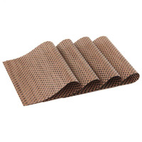 伊司达古铜色方块编织餐垫4片装 ES1277