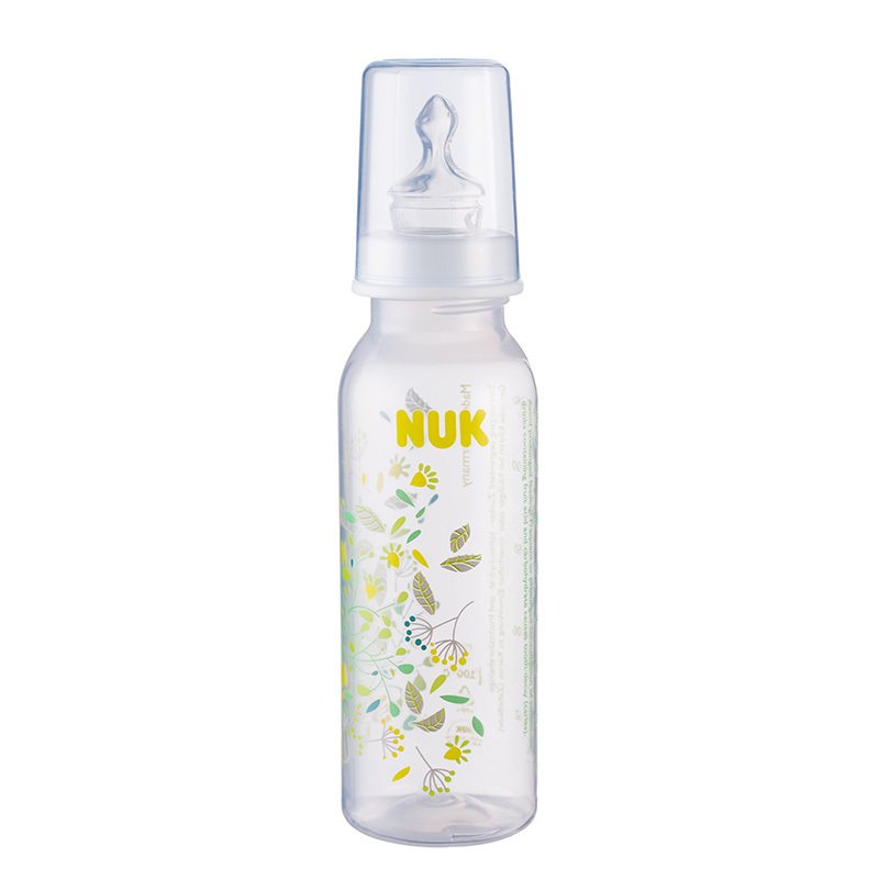 NUK240mlPP彩色奶瓶(带1号硅胶中圆孔奶嘴)颜色随机发货