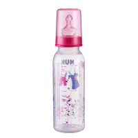 NUK240mlPP彩色奶瓶(带1号硅胶中圆孔奶嘴)颜色随机发货
