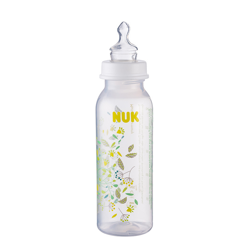 NUK240mlPP彩色奶瓶(带1号硅胶中圆孔奶嘴)颜色随机发货