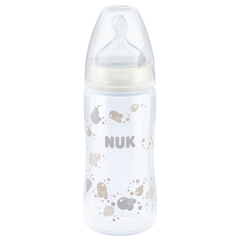 NUK300ml宽口PP彩色奶瓶(带初生型硅胶中圆孔奶嘴)颜色随机