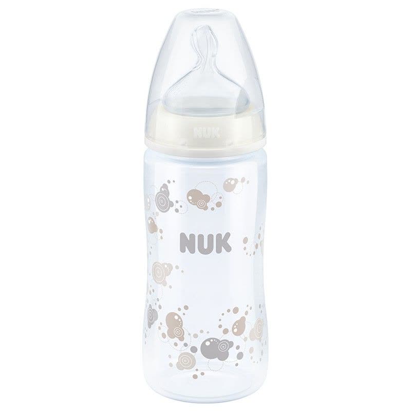 NUK300ml宽口PP彩色奶瓶(带初生型硅胶中圆孔奶嘴)颜色随机图片