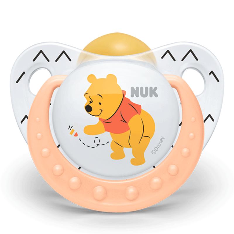 NUK安睡型迪士尼维尼乳胶安抚奶嘴(0-6个月)花型随机
