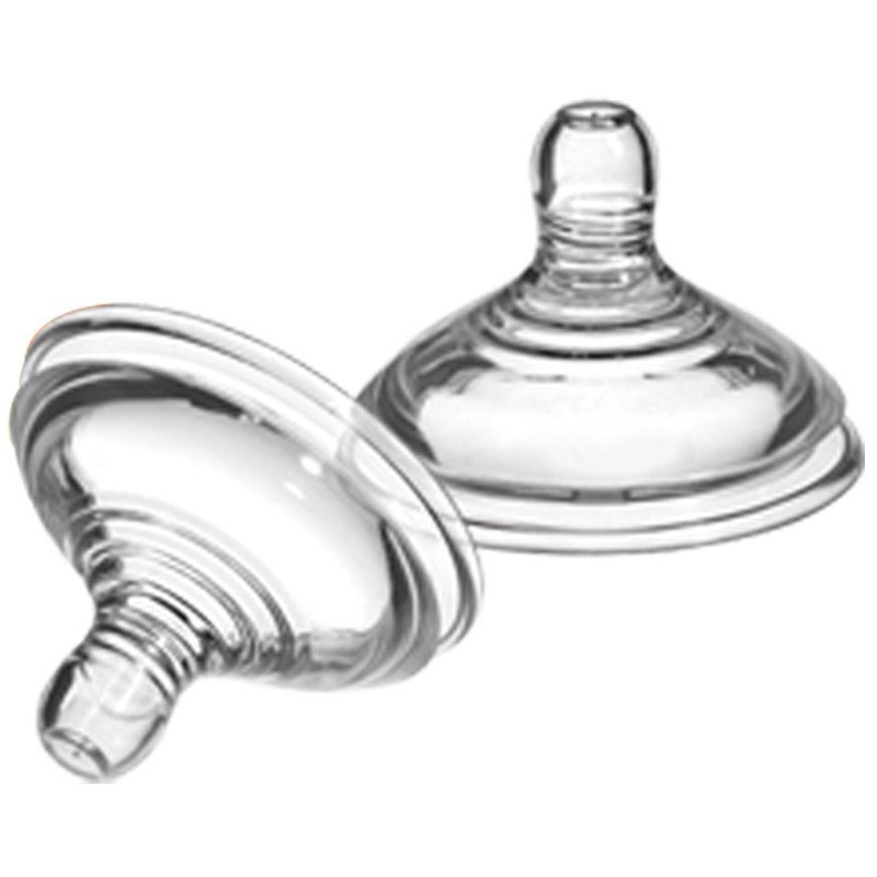 汤美天地“母乳自然”防胀气宽口径奶嘴–快流量(2入)