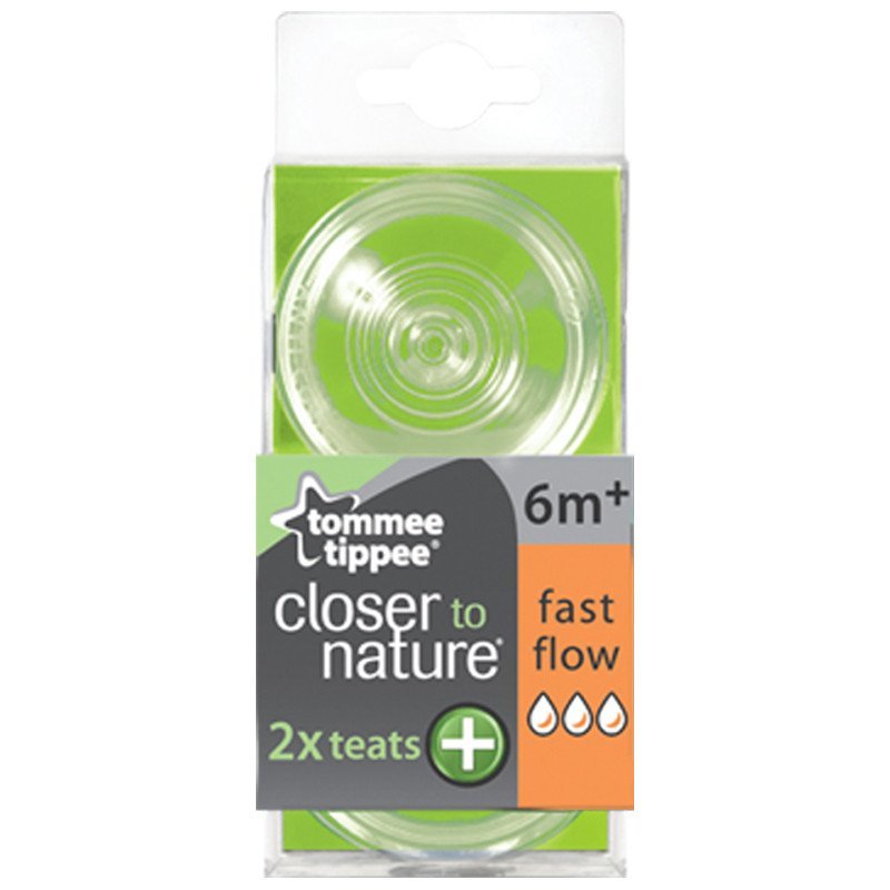 汤美天地“母乳自然”防胀气宽口径奶嘴–快流量(2入)