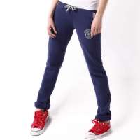 FUFM由你由我 女士纯棉休闲翻脚口直筒长卫裤W11SSA027深蓝S