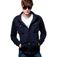 诠渡良品男装男士多口袋休闲卫衣82069(藏青/XL)