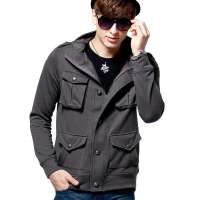 诠渡良品男装男士多口袋休闲卫衣82069(深灰/XXL)