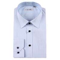 HODO红豆男士条纹正装长袖衬衫HDECS2020(浅蓝40)