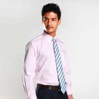 HODO红豆男士商务纯色直筒长袖衬衫HDHCB7197(粉色38)