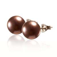 诺曼诺兰8mm珍珠耳钉人鱼泪