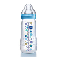 原装进口 MAM好易喝奶瓶330ml 宝宝奶瓶 防摔 防滑印花宽口奶瓶
