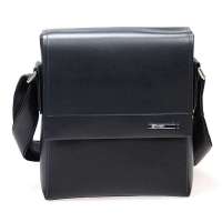 红豆HODO新款男士单肩斜挎商务公文包精致小包荔枝纹竖款HD-90061-1黑